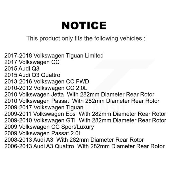 [Rear] Disc Brake Rotor DS1-980791 For Volkswagen Tiguan Audi CC Jetta A3 Passat - Image 2