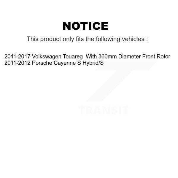 [Front Right] Disc Brake Rotor DS1-980873 For Volkswagen Touareg Porsche Cayenne - Image 2
