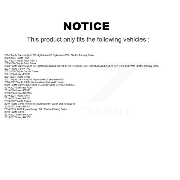 [Rear] Disc Brake Rotor DS1-982045 For Toyota RAV4 Camry Lexus C-HR NX300 Cross - Image 2