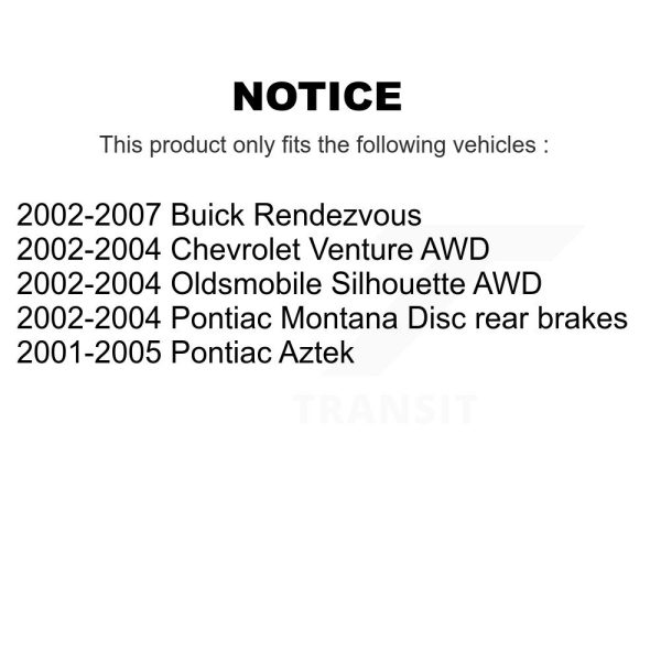 [Rear] Disc Brake Rotor GCR-580044 For Buick Rendezvous Pontiac Montana Venture - Image 2