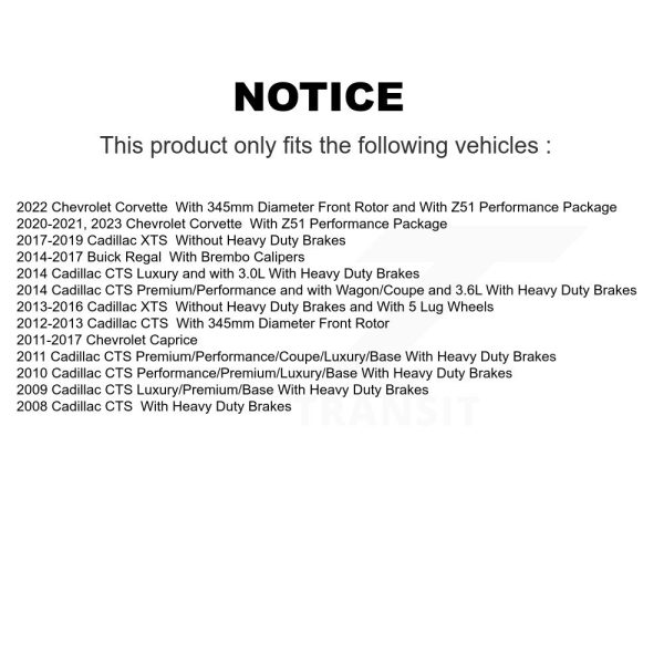 [Front] Disc Brake Rotor GCR-580676 For Cadillac CTS Chevrolet Corvette XTS - Image 2