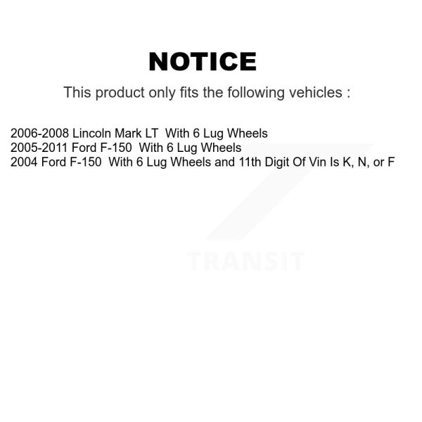 [Rear] Disc Brake Rotor GCR-680182 For Ford F-150 Lincoln Mark LT - Image 2