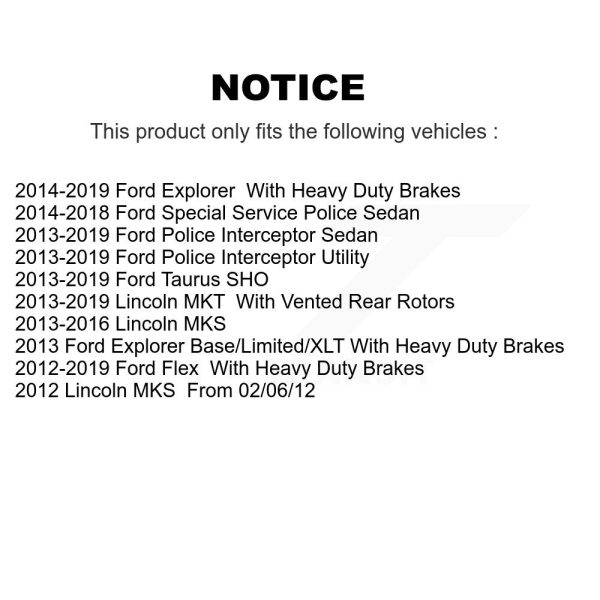 [Front] Disc Brake Rotor GCR-680982 For Ford Explorer Flex Taurus Police Utility - Image 2