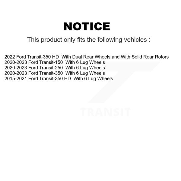 [Rear] Disc Brake Rotor GCR-681790 For Ford Transit-250 Transit-150 Transit-350 - Image 2