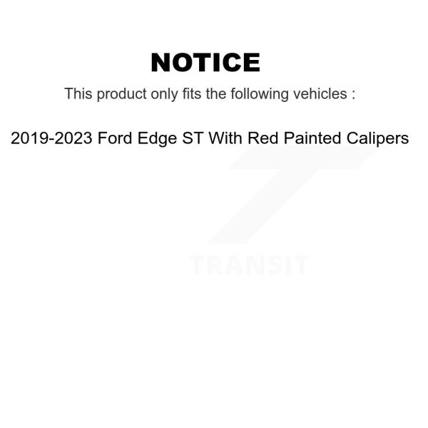 [Front] Disc Brake Rotor GCR-682510 For Ford Edge ST With Red Painted Calipers - Image 2