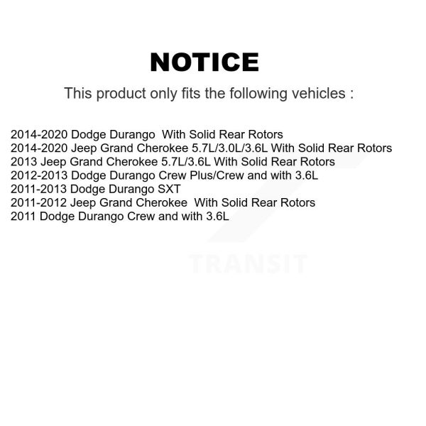 [Rear] Disc Brake Rotor GCR-780867 For Jeep Grand Cherokee Dodge Durango - Image 2