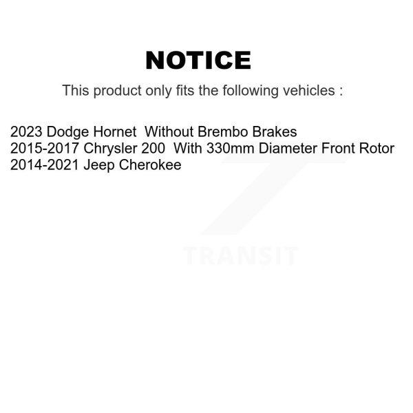 [Front] Disc Brake Rotor GCR-781768 For Jeep Cherokee Chrysler 200 - Image 2