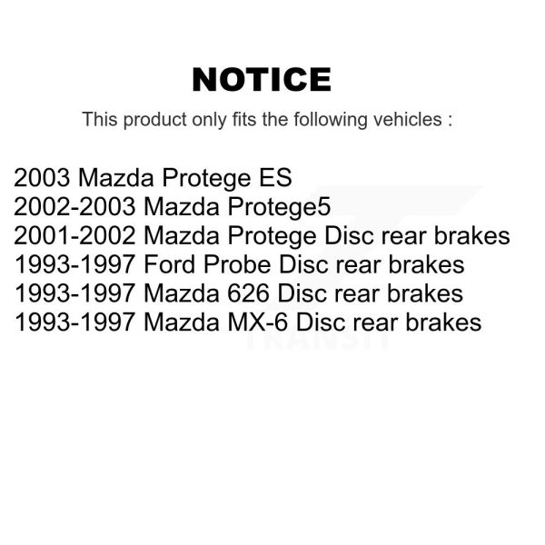 [Rear] Disc Brake Rotor GCR-96319 For Mazda Protege Protege5 Ford Probe MX-6 626 - Image 2