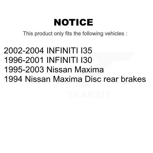 [Rear] Disc Brake Rotor GCR-96511 For Nissan Maxima INFINITI I30 I35 - Image 2