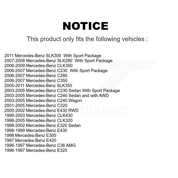 [Rear] Disc Brake Rotor GCR-96762 For Mercedes-Benz C230 CLK320 SLK350 E320 C280 - Image 2