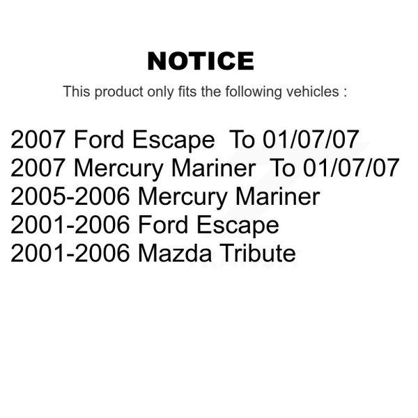 [Rear] Coated Brake Drum GCR-9711 For Ford Escape Mazda Tribute Mercury Mariner - Image 2