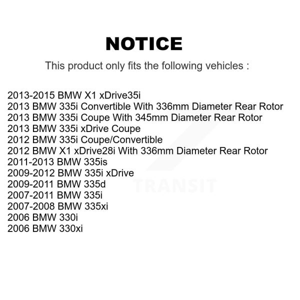 [Rear] Disc Brake Rotor GCR-980485 For BMW X1 335i xDrive 335xi 330i 330xi 335is - Image 2