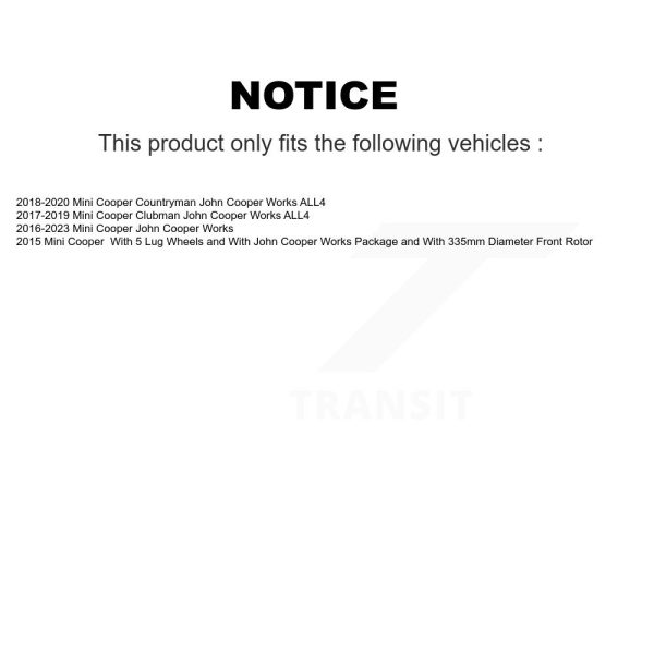 [Front] Disc Brake Rotor GCR-982127 For Mini Cooper Countryman Clubman - Image 2