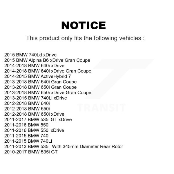 [Rear] Disc Brake Rotor GCR-G8204 For BMW 550i xDrive 650i Gran Coupe 535i GT B6 - Image 2