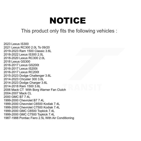 Serpentine Belt KBR-5060660 For Ram 1500 Classic Dodge Charger Chrysler 300 - Image 2