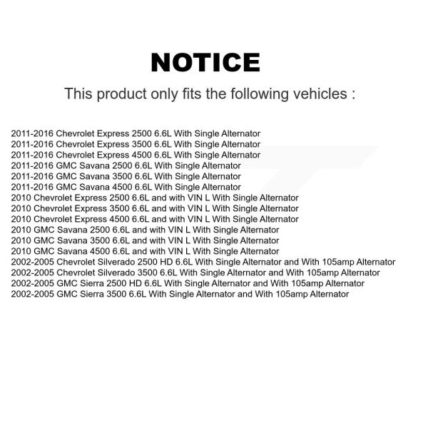 [Main Drive] Serpentine Belt KBR-5061178 For GMC Chevrolet Sierra 2500 HD Savana - Image 2