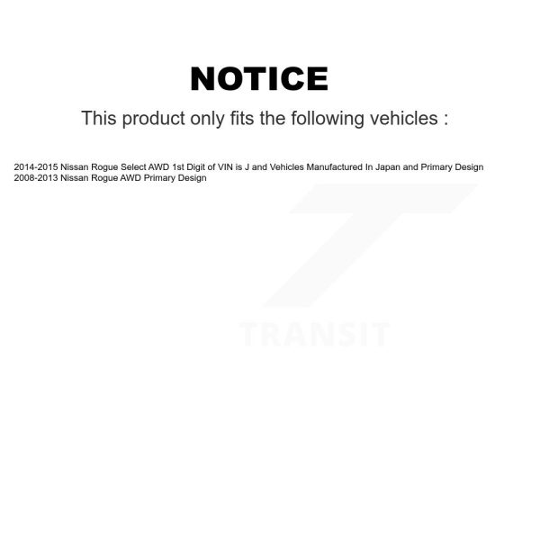 [Front Left] CV Axle Shaft NCV-NI53000 For Nissan Rogue Select AWD - Image 2