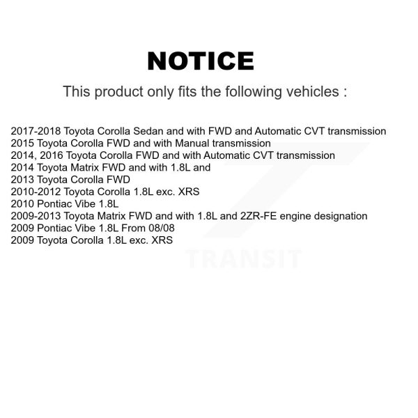 [Front Right] CV Axle Shaft NCV-TO69588 For Toyota Corolla Matrix Pontiac Vibe - Image 2