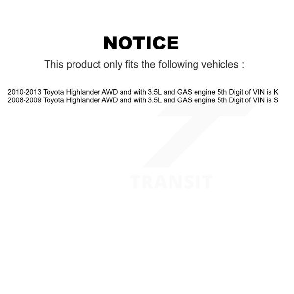 [Front Right] CV Axle Shaft NCV-TO69631 For Toyota Highlander - Image 2