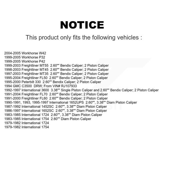 Semi-Metallic Disc Brake Pads NWF-ASD184 For GMC C3500 Freightliner Workhorse - Image 2