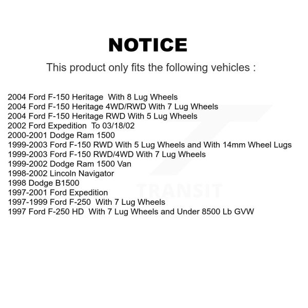 [Front] Semi-Metallic Disc Brake Pads NWF-ASD702 For Ford F-150 Dodge Ram 1500 - Image 2