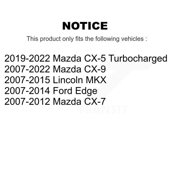 [Front] Ceramic Disc Brake Pads NWF-PRC1258 For Mazda CX-5 Ford Edge CX-9 MKX - Image 2