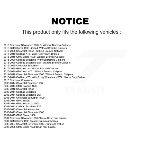 [Front] Ceramic Disc Brake Pads NWF-PRC1363 For Chevrolet GMC Sierra 1500 Tahoe - Image 2