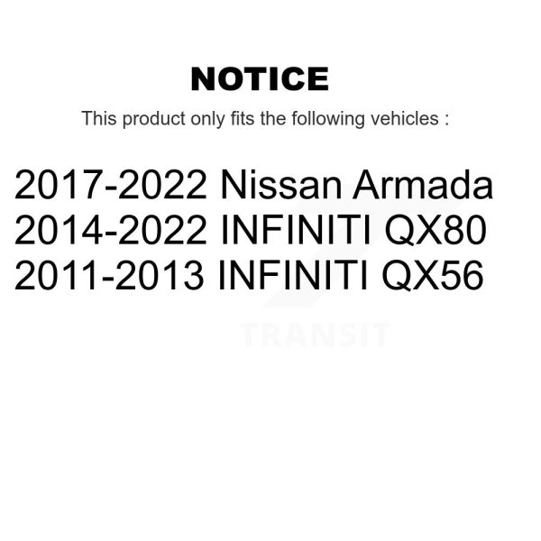 [Rear] Ceramic Disc Brake Pads NWF-PRC1510 For INFINITI QX80 Nissan Armada QX56 - Image 2