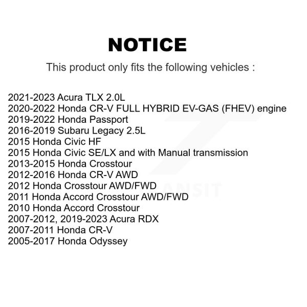 [Front] Ceramic Disc Brake Pads NWF-PRC1521 For Honda CR-V Odyssey Civic Acura - Image 2