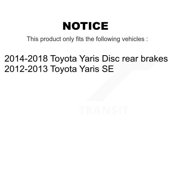 [Front] Ceramic Disc Brake Pads NWF-PRC1628 For Toyota Yaris - Image 2