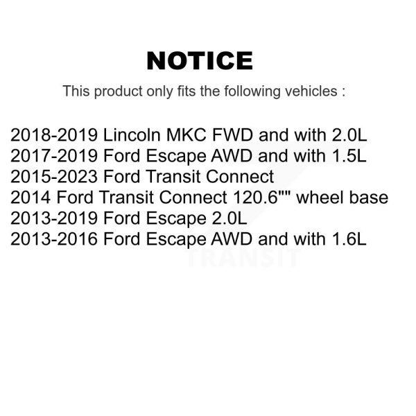 [Front] Ceramic Disc Brake Pads NWF-PRC1645 For Ford Escape Transit Connect MKC - Image 2