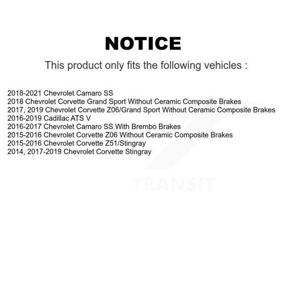 [Rear] Ceramic Disc Brake Pads NWF-PRC1718 For Chevrolet Camaro Corvette ATS - Image 2