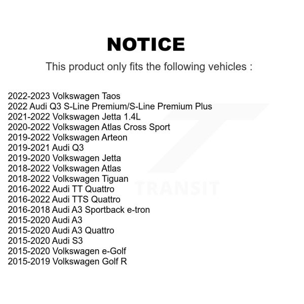 [Rear] Ceramic Disc Brake Pads NWF-PRC1761 For Volkswagen Tiguan Jetta Audi Taos - Image 2