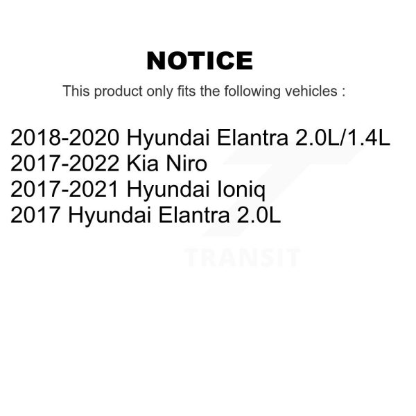 [Front] Ceramic Disc Brake Pads NWF-PRC1912 For Hyundai Elantra Ioniq Kia Niro - Image 2