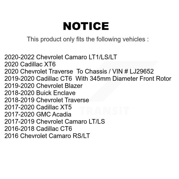 [Rear] Ceramic Disc Brake Pads NWF-PRC1914 For Chevrolet Cadillac XT5 Traverse - Image 2