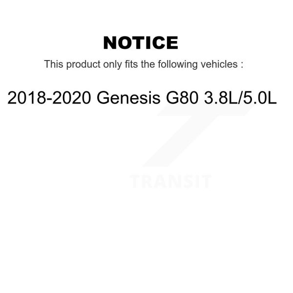 [Rear] Ceramic Disc Brake Pads NWF-PRC2100 For 2018-2020 Genesis G80 3.8L 5.0L - Image 2