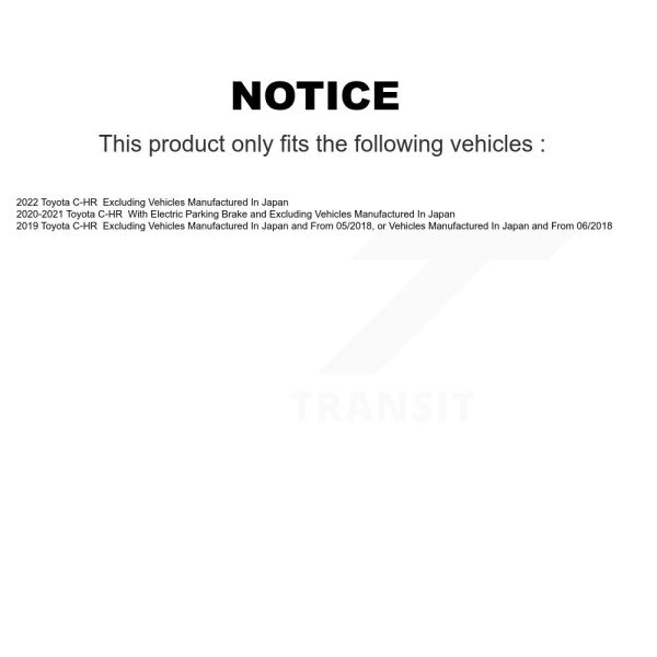 [Rear] Ceramic Disc Brake Pads NWF-PRC2202 For Toyota C-HR - Image 2