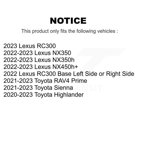 [Rear] Ceramic Disc Brake Pads NWF-PRC2305 For Toyota Highlander Sienna RAV4 - Image 2