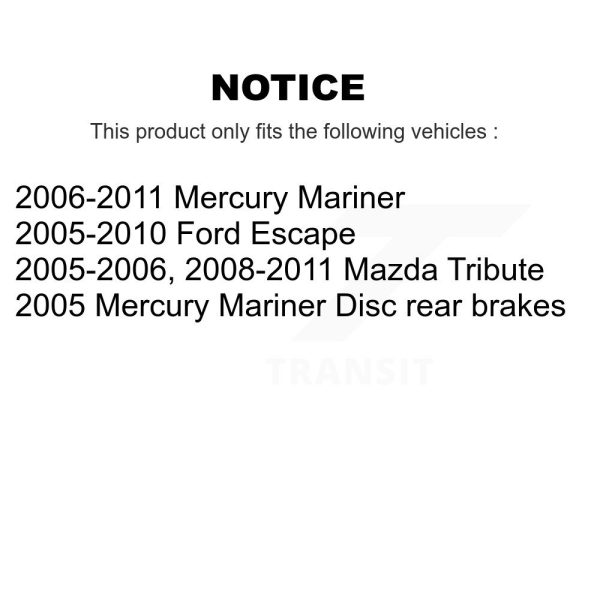 [Rear] Semi-Metallic Disc Brake Pads NWF-PRM1055 For Ford Escape Mazda Tribute - Image 2