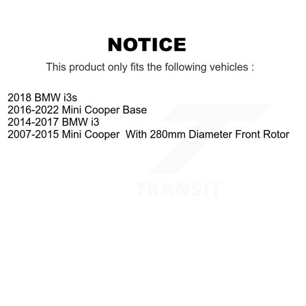[Front] Semi-Metallic Disc Brake Pads NWF-PRM1308 For Mini Cooper BMW i3 i3s - Image 2