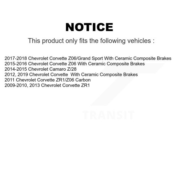 [Front] Semi-Metallic Disc Brake Pads NWF-PRM1395 For Chevrolet Corvette Camaro - Image 2