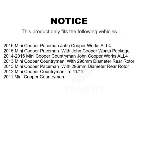 [Rear] Semi-Metallic Disc Brake Pads NWF-PRM1554 For Mini Cooper Countryman - Image 2