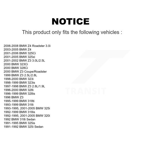[Front] Semi-Metallic Disc Brake Pads NWF-PRM558 For BMW Z4 Z3 325i 325Ci 320i - Image 2