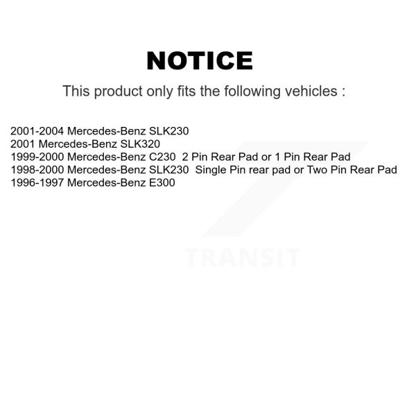 [Front] Semi-Metallic Disc Brake Pads NWF-PRM710 For Mercedes-Benz SLK230 C230 - Image 2