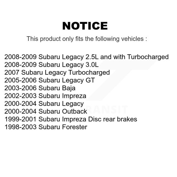 [Rear] Semi-Metallic Disc Brake Pads NWF-PRM770 For Subaru Legacy Forester Baja - Image 2