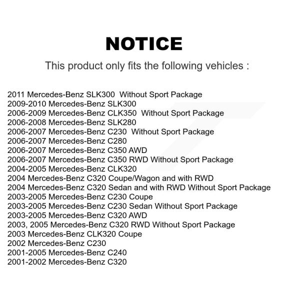 [Front] Semi-Metallic Disc Brake Pads NWF-PRM872 For Mercedes-Benz C230 C240 - Image 2