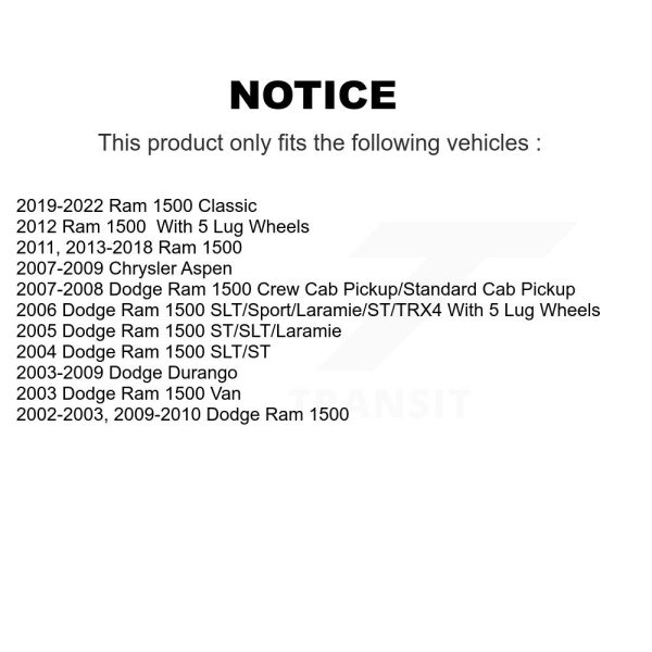 [Rear] Semi-Metallic Disc Brake Pads NWF-PRM898 For Ram 1500 Classic Dodge Aspen - Image 2
