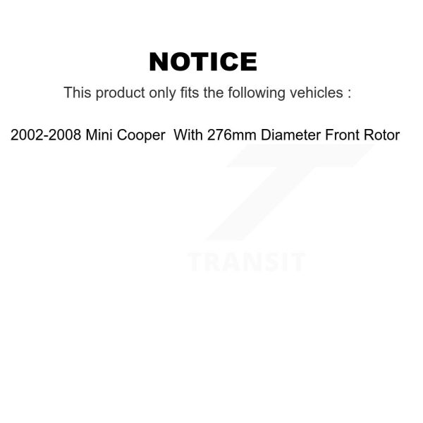 [Front] Semi-Metallic Disc Brake Pads NWF-PRM939 For Mini Cooper - Image 2