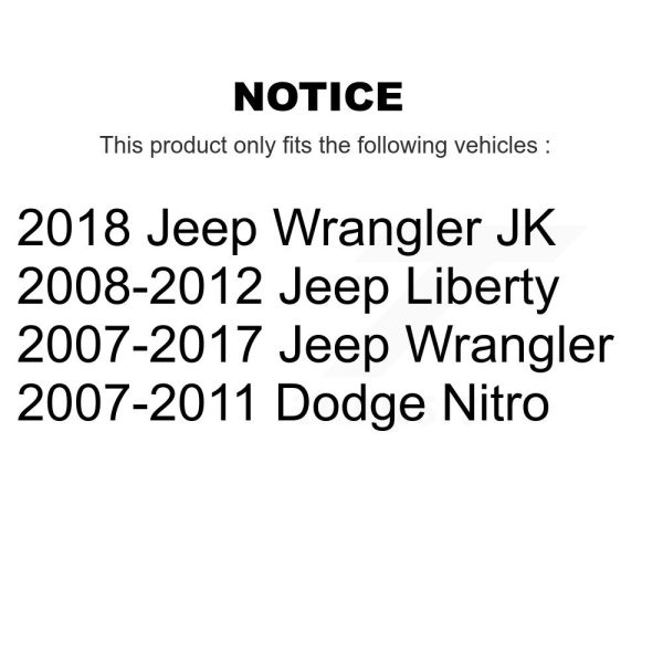 [Rear] Ceramic Disc Brake Pads NWF-PTC1274 For Jeep Wrangler Liberty Dodge Nitro - Image 2