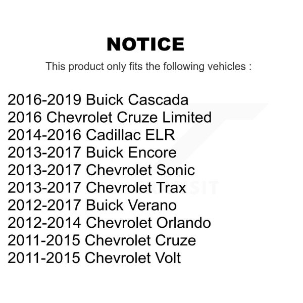 [Rear] Ceramic Disc Brake Pads NWF-PTC1468 For Chevrolet Cruze Buick Trax Verano - Image 2